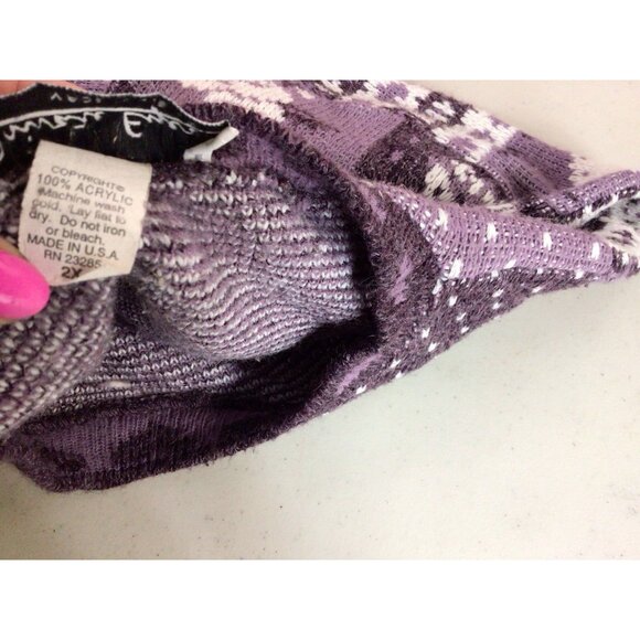 Vintage Knit Pastel Sweater Cottage Core Kawaii Womens 2X Made USA - Picture 3 of 6